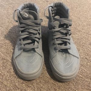 all gray vans sk8 hi